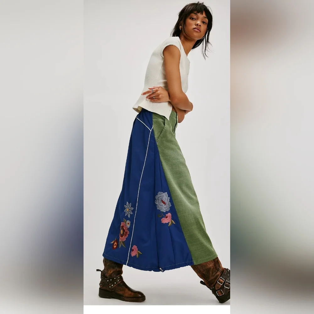 NWT Free People Front Runner Maxi Skirt Sold Out!! Size Small - Picture 3 of 12